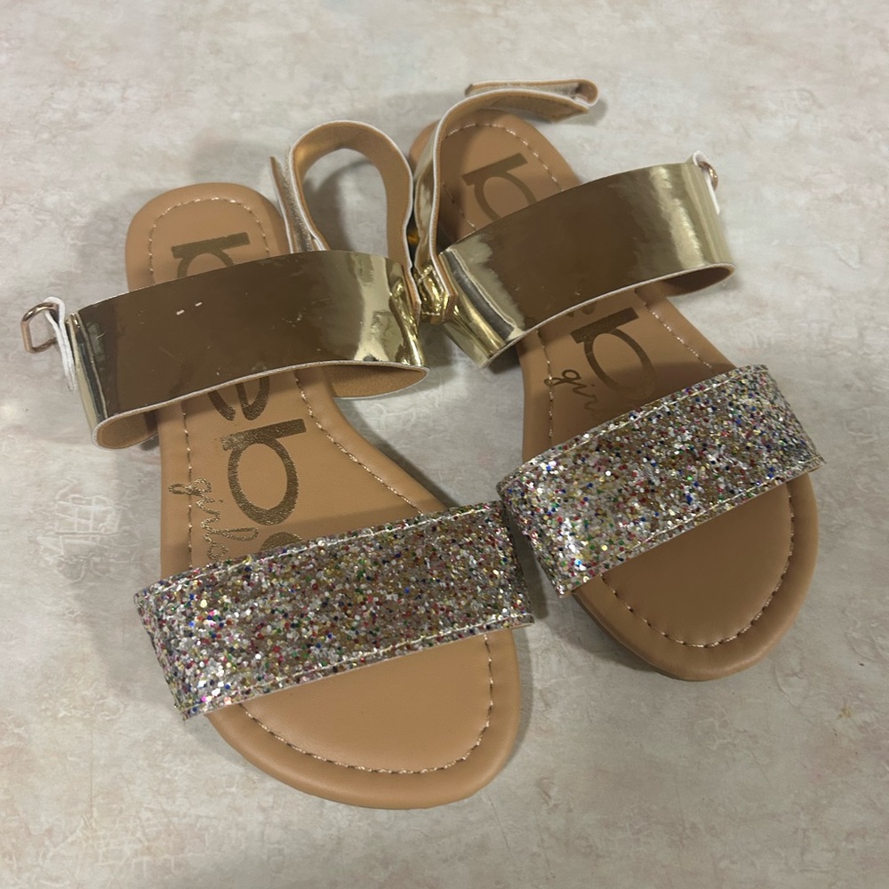 Brand new Bebe Girls Gold sandals